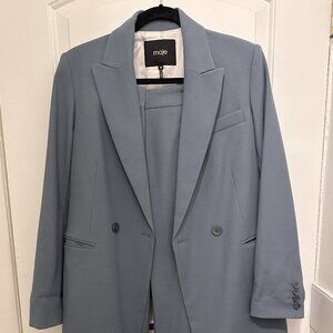 Maje Light Blue Womans Suit Jacket and Pants